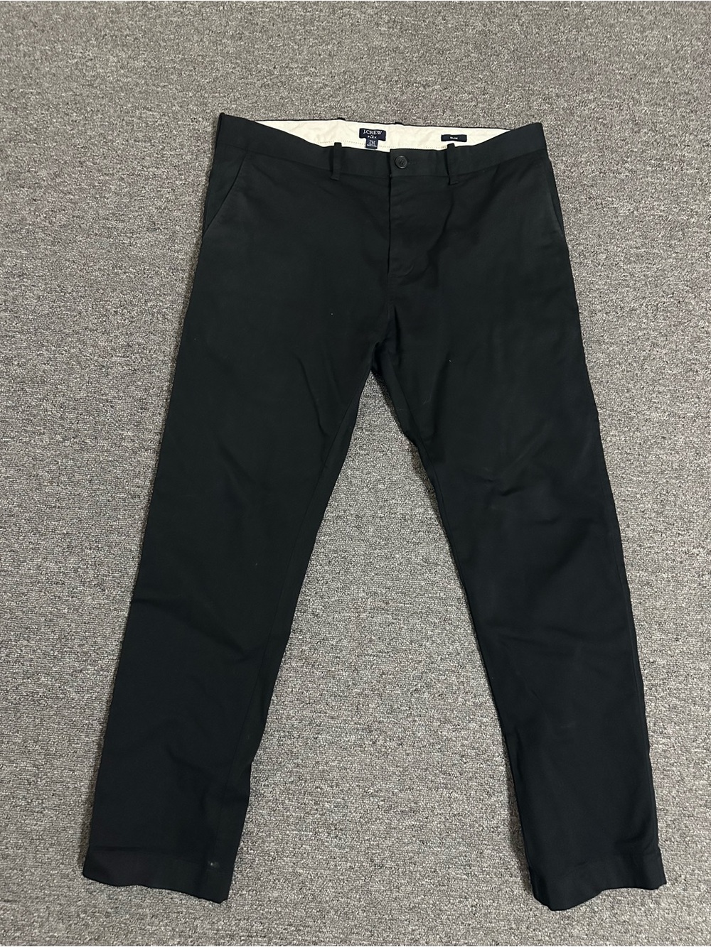 J.Crew Flex Chino Pants Mens 34x30 Black Excellent Stretch Cotton Trousers